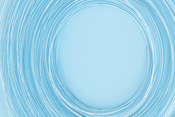 Abstract volume background with the image of a random rotating thin rings. 3D illustration