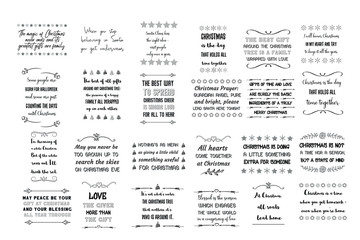 Have a merry christmas and happy new year. Set of Calligraphy sayings for print. Vector Quotes