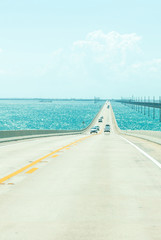 Road US1 to Key West over Florida keys