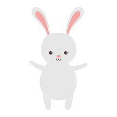 cute rabbit character merry christmas