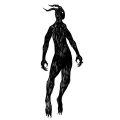 Black satan silhouette