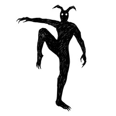 Black satan silhouette