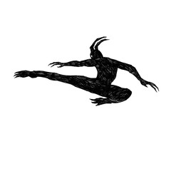 Black satan silhouette