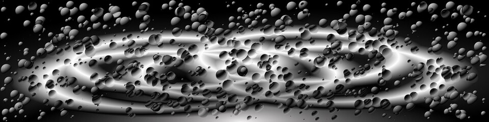 Digital art, abstract panoramic 3D objects, Germany