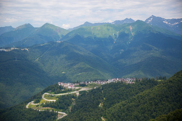 Fototapeta premium Village in mountains