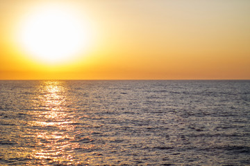 Sunset over the sea