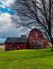 old red barn