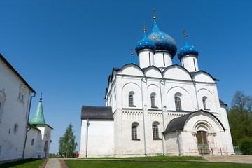 Fototapeta na wymiar Suzdal. Cathedral of the Nativity of the blessed virgin Mary in the Suzdal Kremlin.