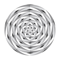 Circle design element. 3d geometric pattern.