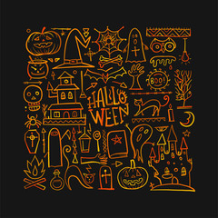 Halloween background for your design