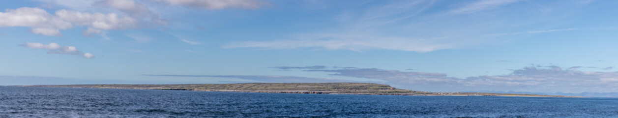 Panorama of Inishmaan from Inisheer island