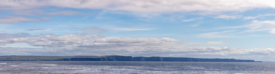 Panorama of the Cliffs of Moher from Inisheer island