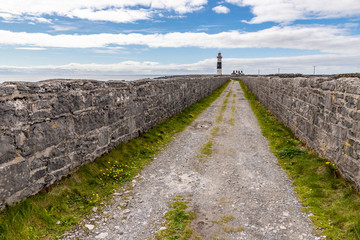 Fototapeta na wymiar Road to Lighthouse in Inisheer island