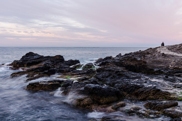 Awesome sunrise in La Caleta de Salobreña, Costa Tropical de Granada (Spain)