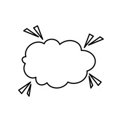 cloud pop art style icon vector illustration design