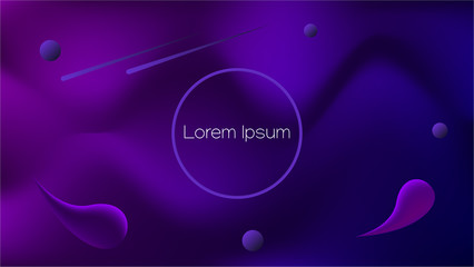 Minimal wallpaper design, violet background with fluid shape composition.