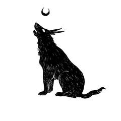 Wolf horn Illustration