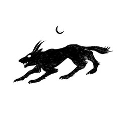 Wolf horn Illustration