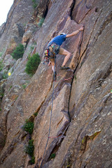 rock climber on mountain