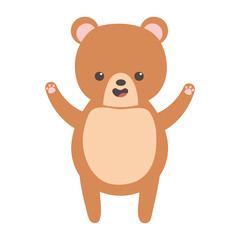 cute brown bear character cartoon