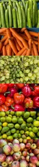 Lovely healthy vegetables and fruit together in a collage