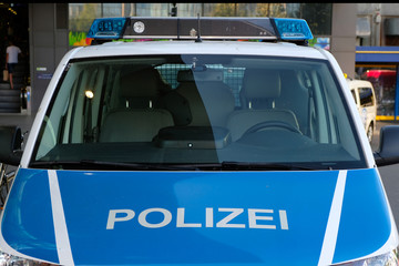 Obraz premium Polizei Streifenwagen Blaulicht