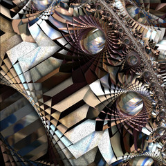 Fractal abstract surreal background geometry - obrazy, fototapety, plakaty