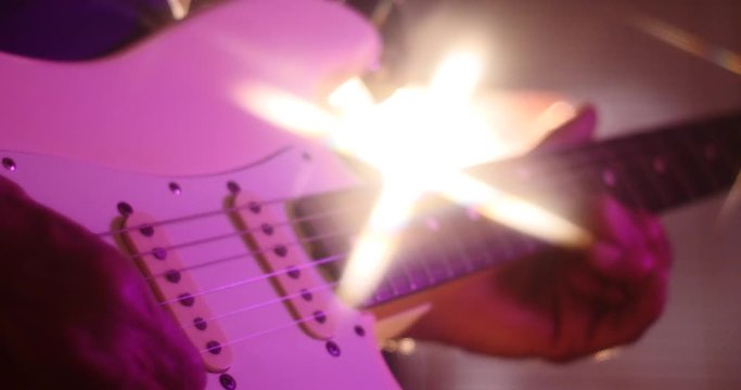 Guitars In Live Action At A Concert