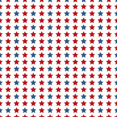 Patriotic Background - Stars. Seamless military or July 4th wallpaper. Americana patriot background. Red and blue stars.