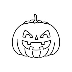 halloween pumpkin traditional isolated icon vector illustration design