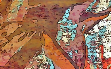 Psychedelic beauty pattern background with colorful artistic elements. Juicy colors art texture,