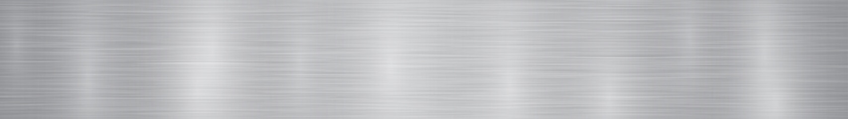 Obraz premium Abstract horizontal metal banner or background with glares in gray colors