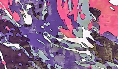Creative painting pictorial art. Colorful wallpaper in modern style. Abstract texture background. Digital artwork for graphic design, print on canvas. Stock. Can be used as conceptual pattern. Marble.