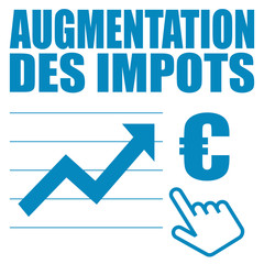Logo augmentation des impôts.