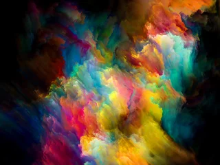 Selbstklebende Fototapete Gemixte farben Farbwirbel