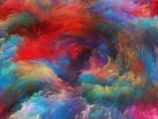 Foto op Plexiglas Mix van kleuren Metaforische verf