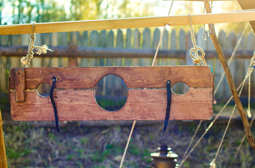 Wooden products: swords, dream catchers from feathers and fur, spoons.