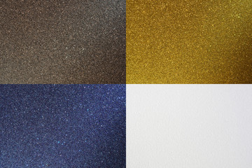 Set of backgrounds with silver texture. Four colors: gray, golden, blue and white. The size of one...