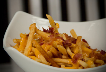 Poutine bacon and melted cheese