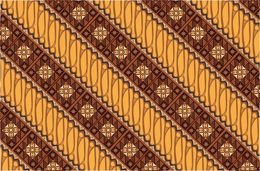 Indonesian batik motifs with very distinctive plant patterns