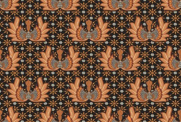 Indonesian batik designs with various styles and patterns that are very distinctive
