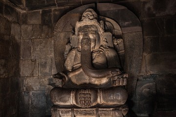 インドネシア・中部ジャワ州 プランバナン寺院群の風景