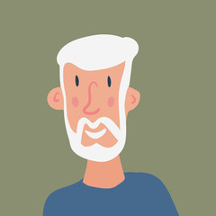  Smiling human icon. Human avatar. Simple cute characters. Cute friendly people. Flat cartoon vector illustration. - Vector