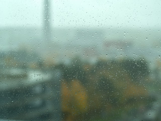 Rain drops on window