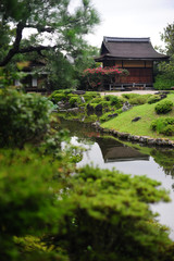 Fototapeta na wymiar casa tradizionale giappone con giardino