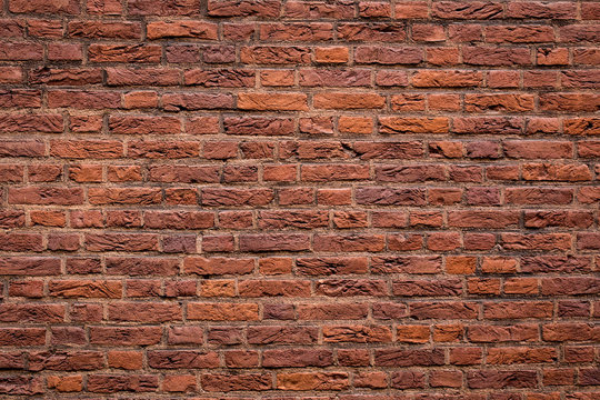 texture of red brick wall background