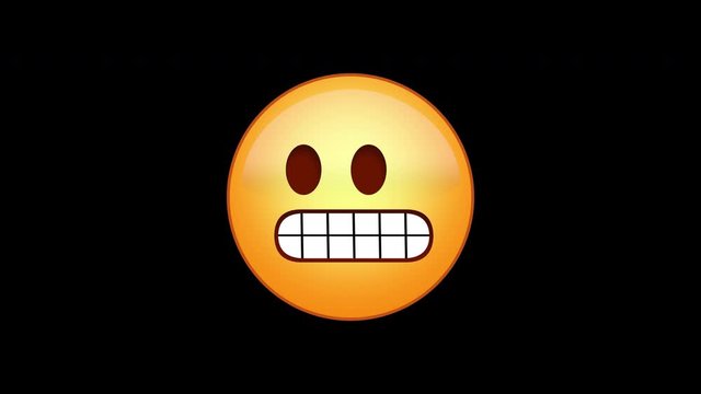 Eek emoji emoticon animated loops. Easy integration to any video with luma matte