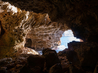 underground arches cave by the sea