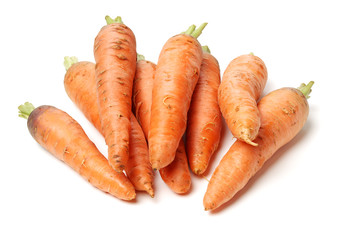 Fresh carrot on a white background