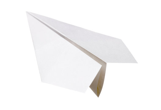 Paper airplane flying 